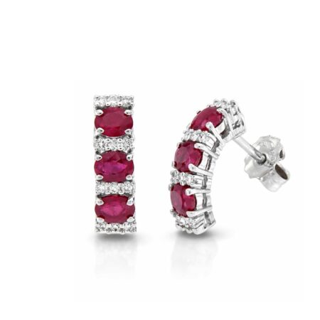 Orecchini Trilogy color rubini brillanti