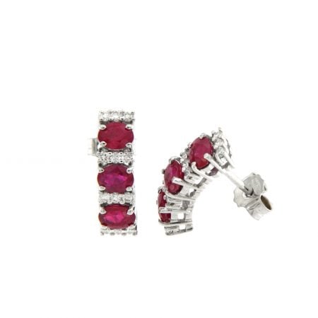 E4311Rbis orecchini trilogy rubini diamanti earrings diamonds ruby sconto discount