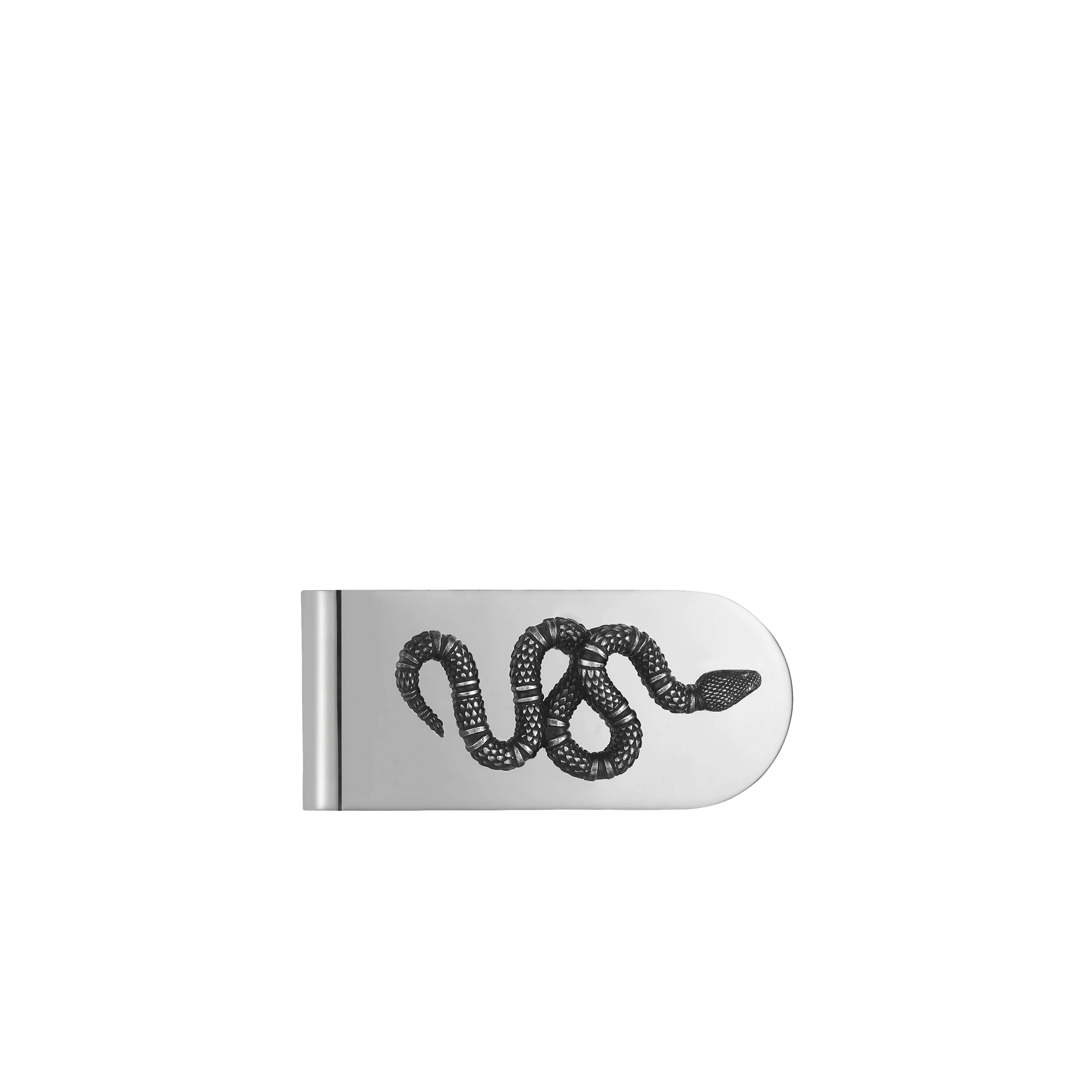 Fermasoldi Gucci serpente in argento