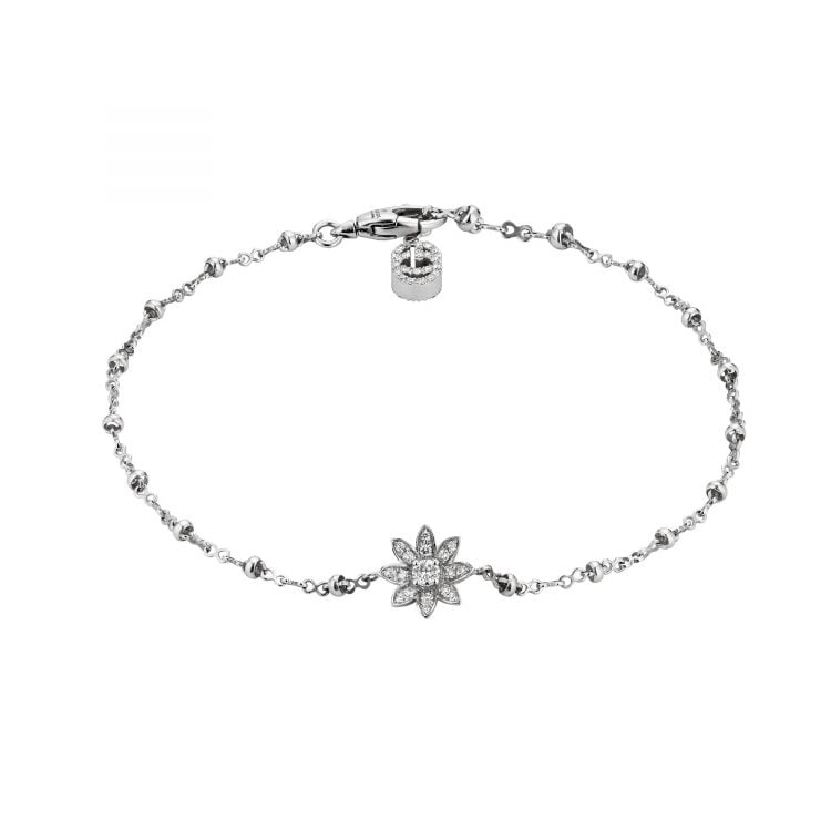Gucci Flower bracelet with diamonds