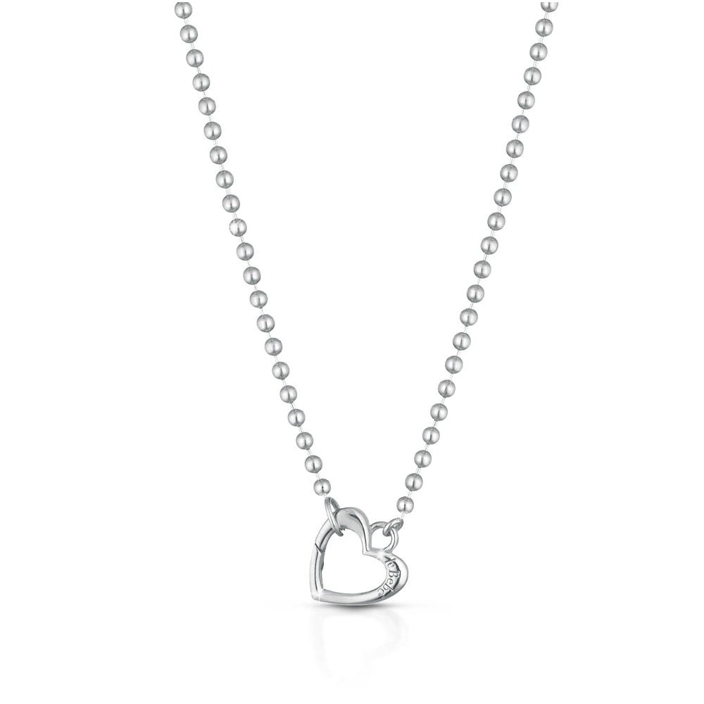 (image for) Collana e moschettone a forma di cuore in argento Le Beb