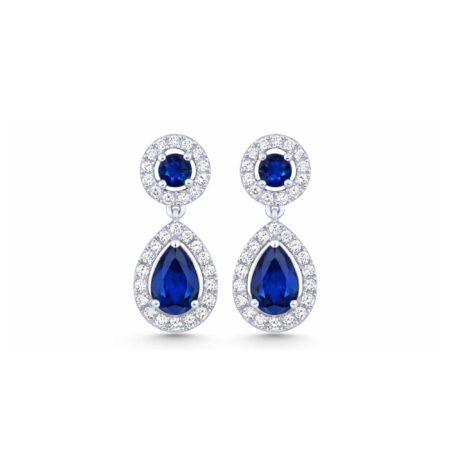 Orecchini diamanti e zaffiri
