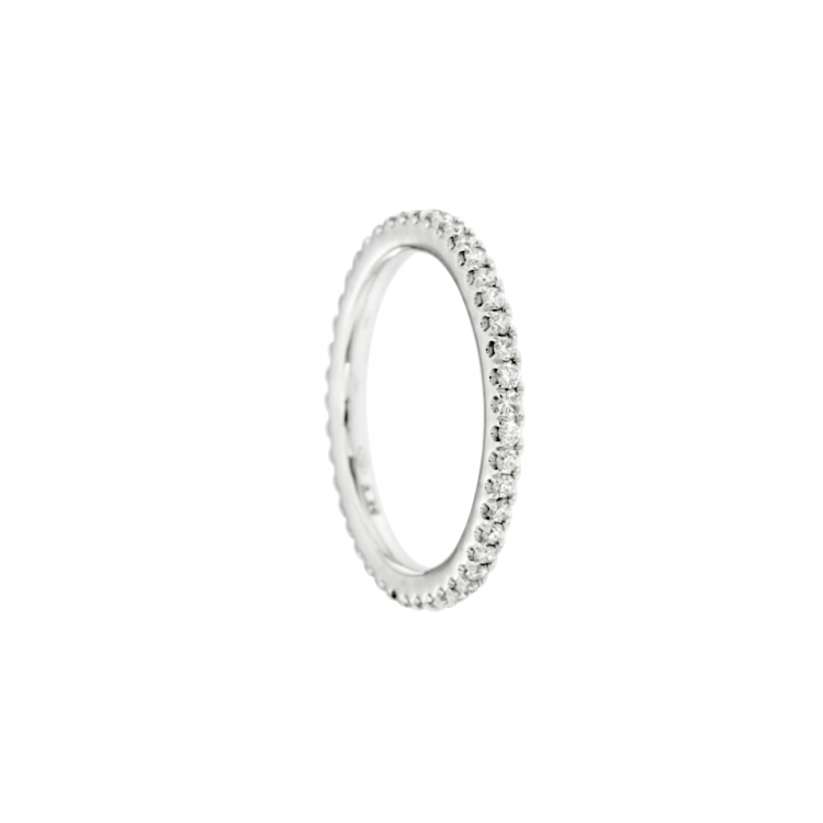 anello veretta diamanti oro bianco eternelle fedina brillanti diamonds ring sconto discount R180143B