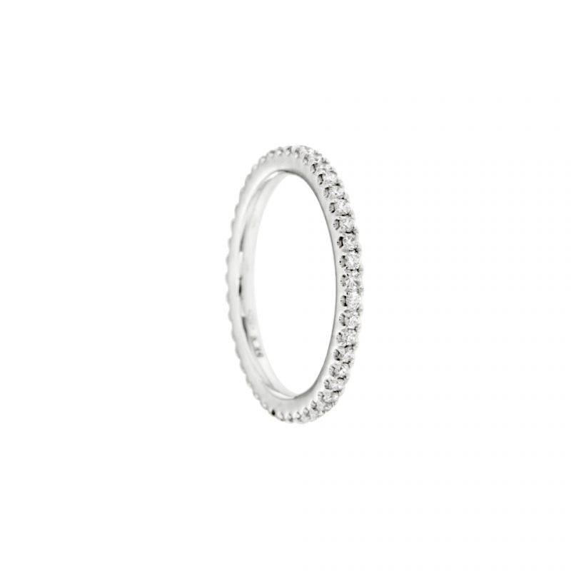 anello veretta diamanti oro bianco eternelle fedina brillanti diamonds ring sconto discount R180143B