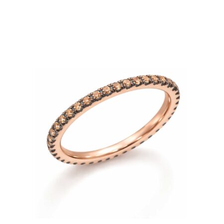 Eternelle ring Brown diamonds small band