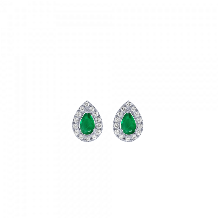 Orecchini diamanti smeraldi