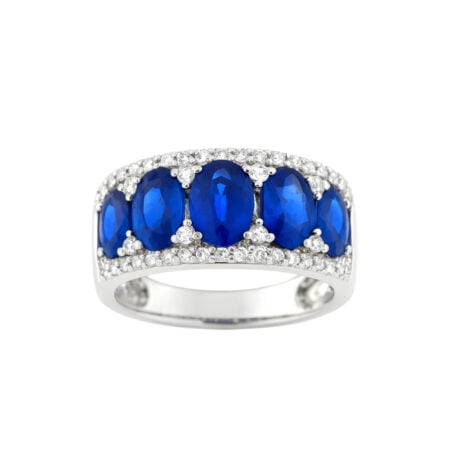 Bon ton white gold brilliant sapphires