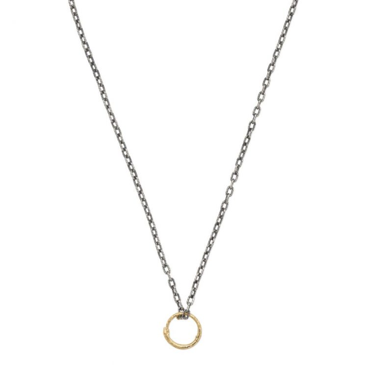 Collana GUCCI Ouroboros pendente anello serpente oro