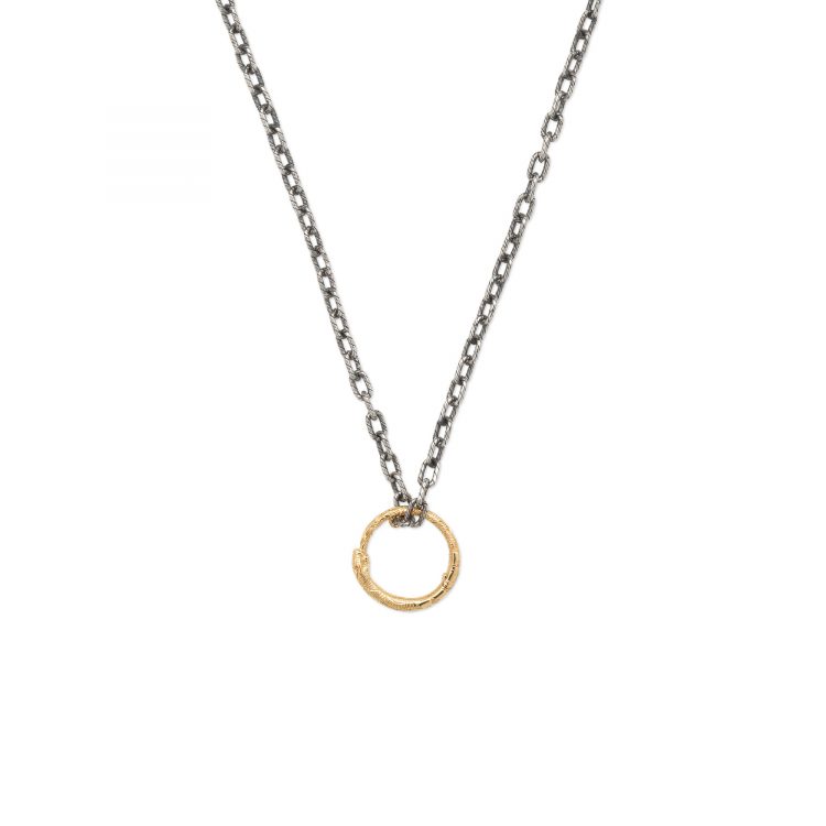 Collana GUCCI Ouroboros pendente anello serpente oro