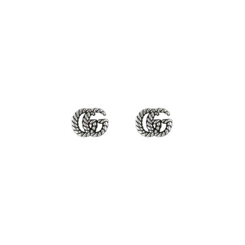 orecchini argento doppia GG GUCI