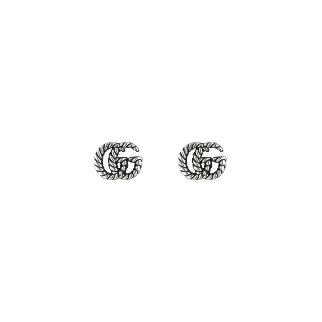orecchini argento doppia GG GUCI