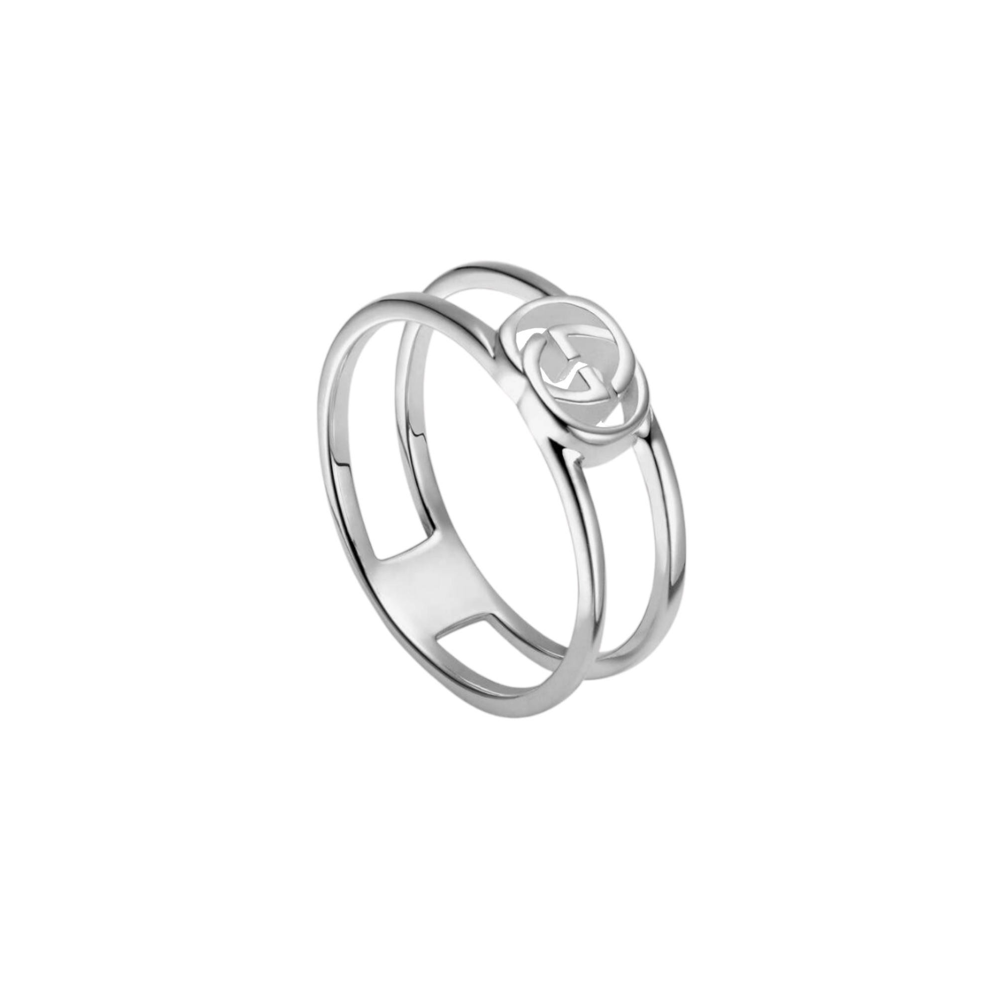 Gucci silver double g ring hot sale