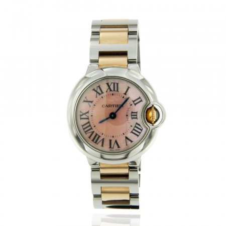 Orologio Cartier ballon bleu 28 mm acciaio ed oro watch lady sconto discount Vintage secondo polso second wirst M3519