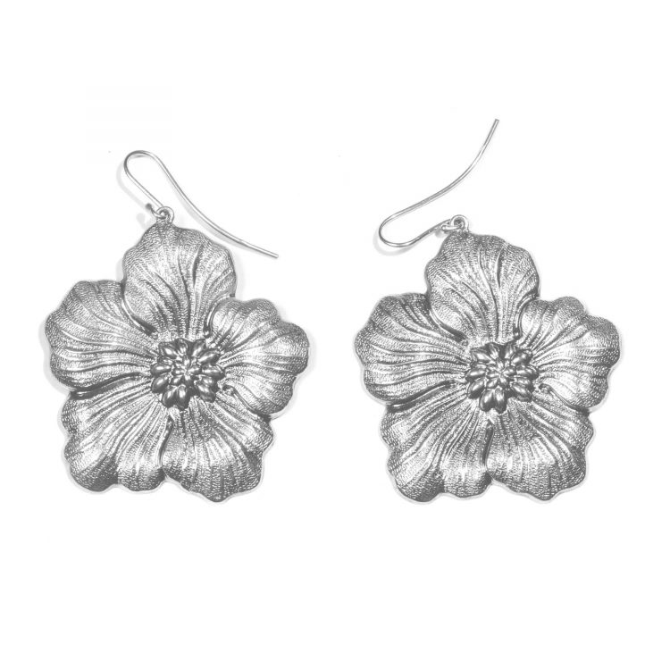 orecchini buccellati gardenia chiusura amo grandi earrings blossom silver