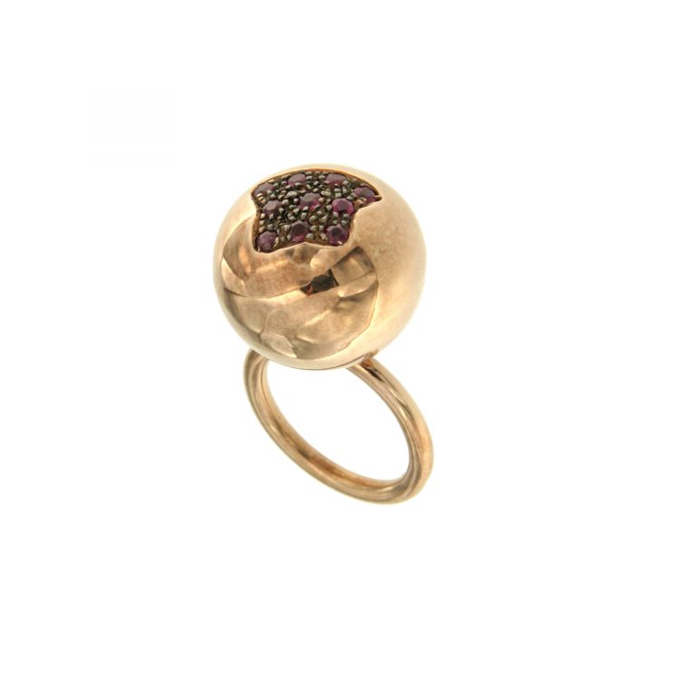 De Maria  anello in argento con rubini silver ring rubies