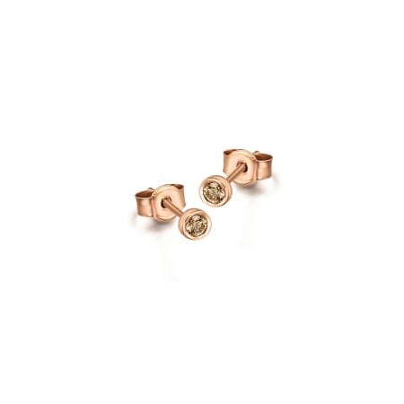 GB020ORBR orecchini oro rosa diamanti brown diamonds earrings sconto discount