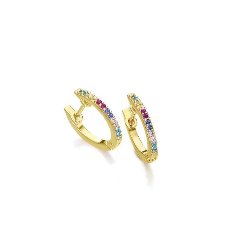 GB070OA orecchini oro arcobaleno topazi earrings sconto discount