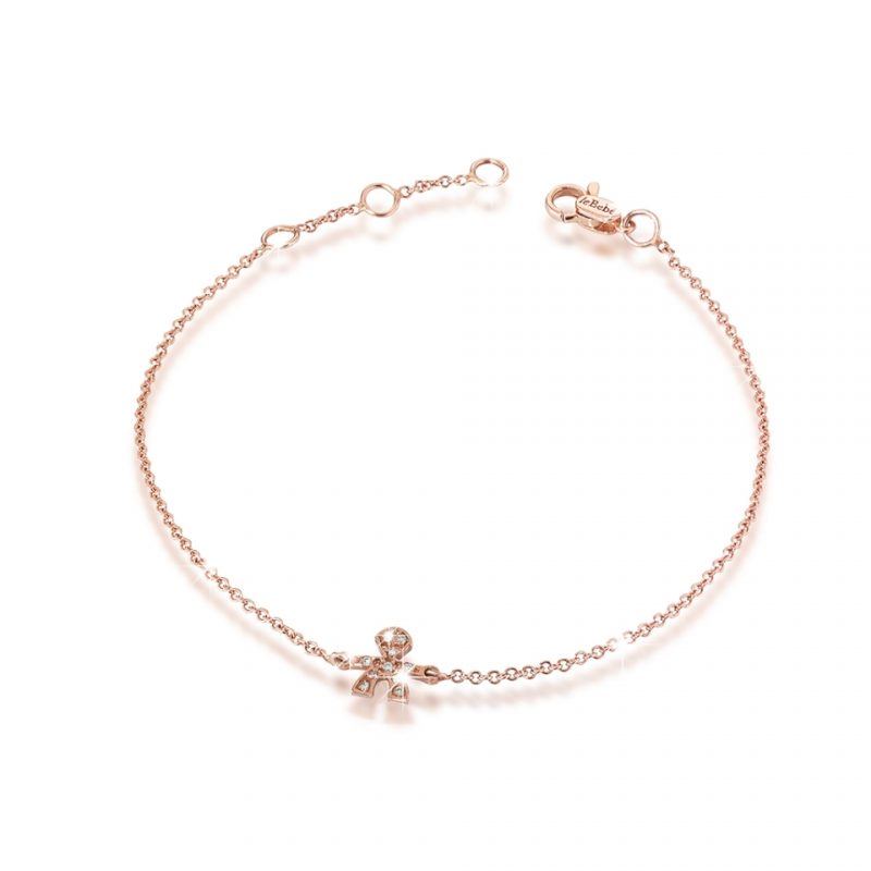 LBB327 bracciale le bebè oro rosa bracelet maschietto diamanti