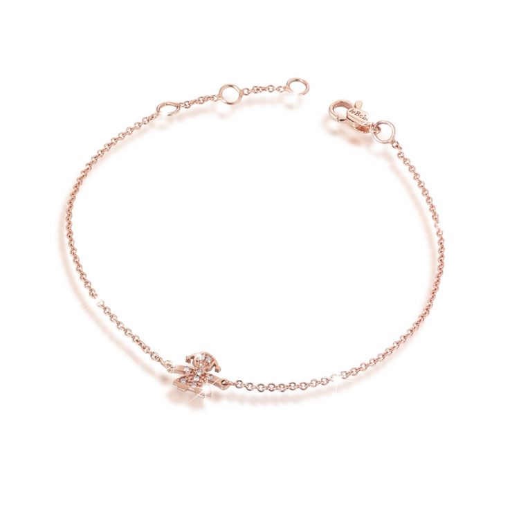LBB328 bracciale le bebè oro rosa bracelet femminuccia diamanti