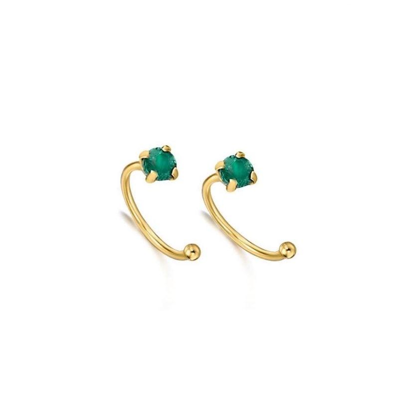 LE CARRÈ orecchini earcuff oro e smeraldi earcuff earrings emeralds sconto discount