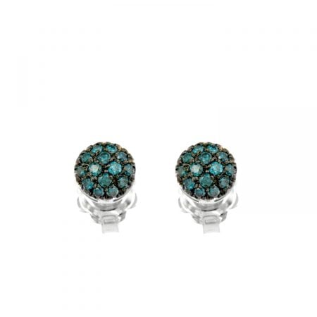 Orecchini oro bianco diamanti blu earrings sconto discount 45308_Dblue_G
