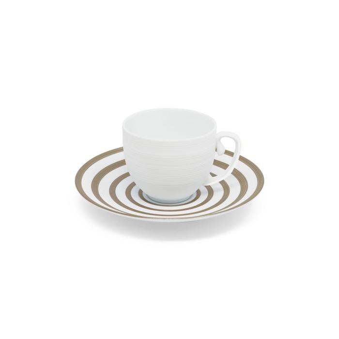 (image for) JL Coquet HEMISPHERE satin bianco – Set da 6 tazze caff