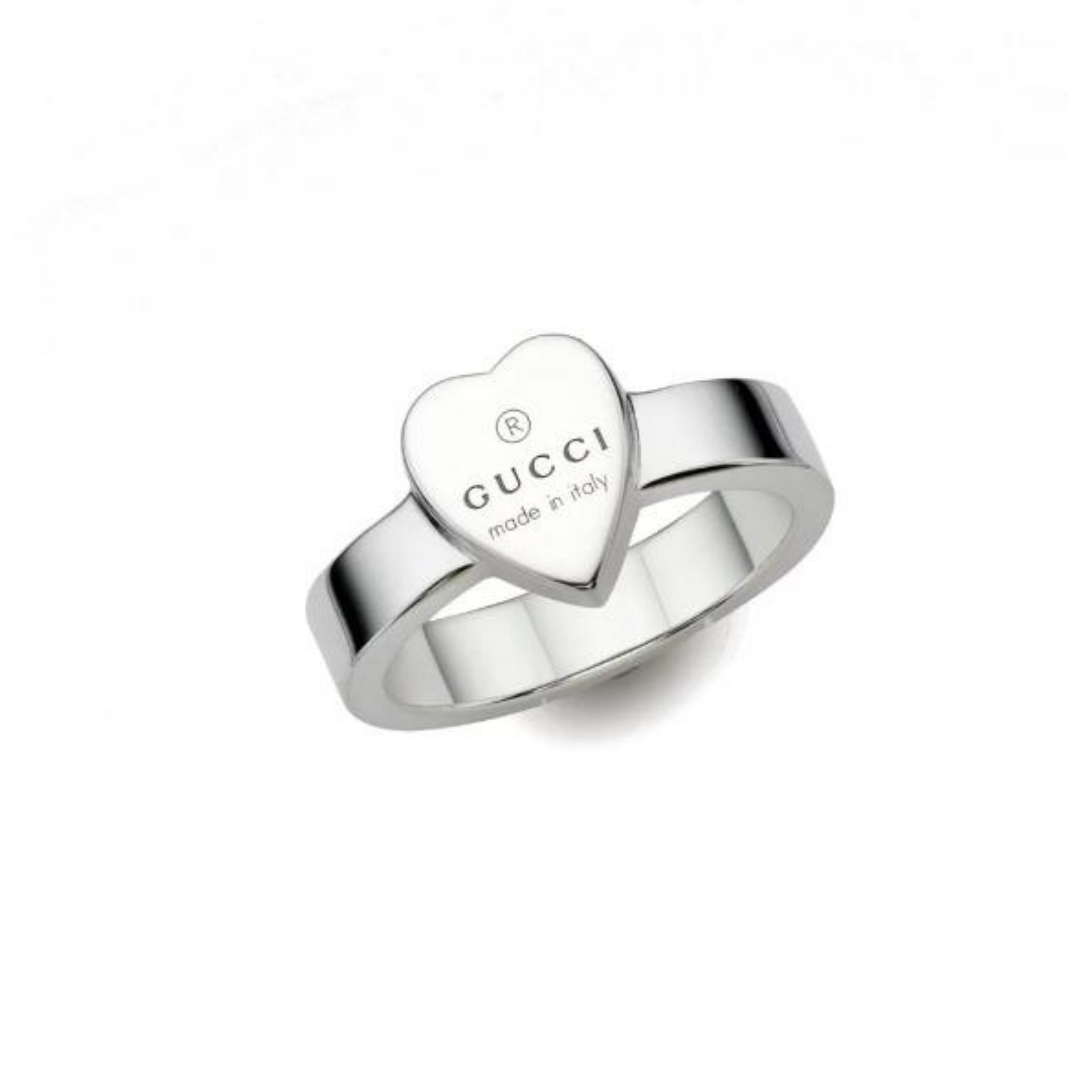 Gucci silver shop heart ring