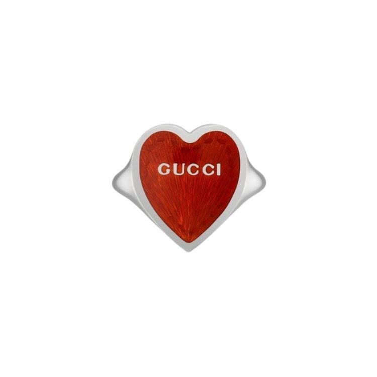 634805_J8410_8133_001_100_0000_Light-Anello-con-cuore-smaltato-Gucci RING HEART SCONTO GUCCI DISCOUNT RED ENAMEL SILVER