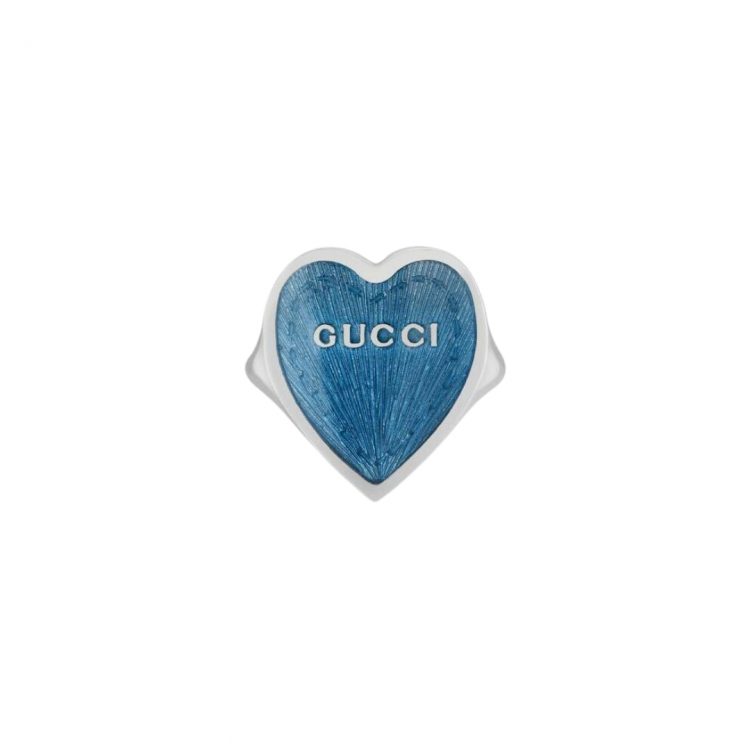 634805_J8410_8183_001_100_0000_Light-Anello-con-cuore-smaltato-Gucci RING BLUE HEART GUCCI SCONTO DISCOUNT