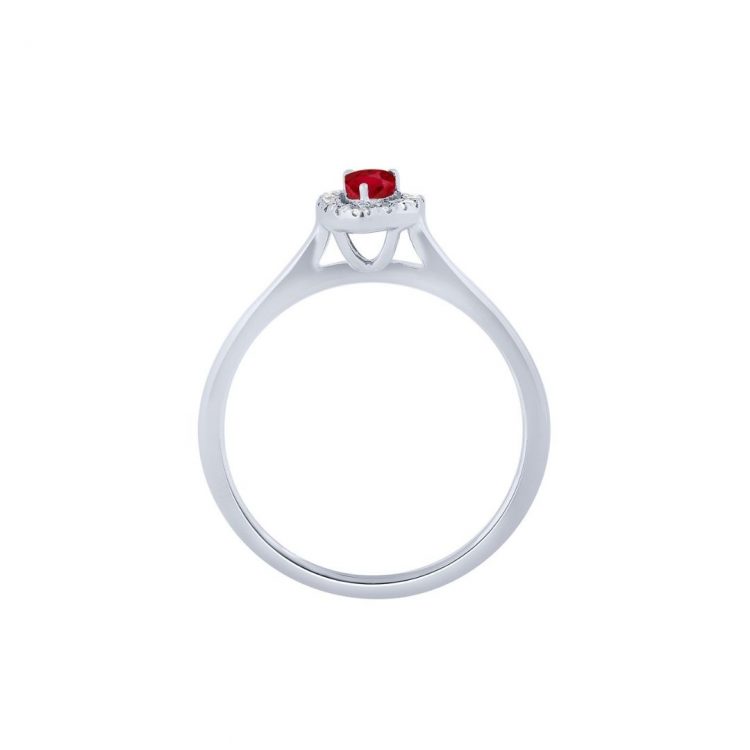 Anello in oro bianco con rubino Rubino ruby diamonds ring engagement sconto discount