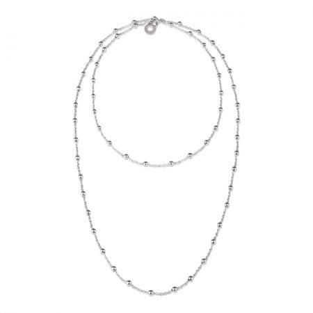 Chantecler silver necklace Catena in argento con logo pendente cm 90. 38628 discount sconto