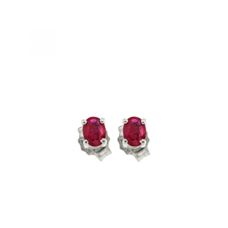 Orecchini in oro e rubino ruby earrings sconto discount