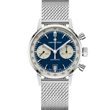 h38416141 orologio hamilton american classic intra matic blu watch sconto discount