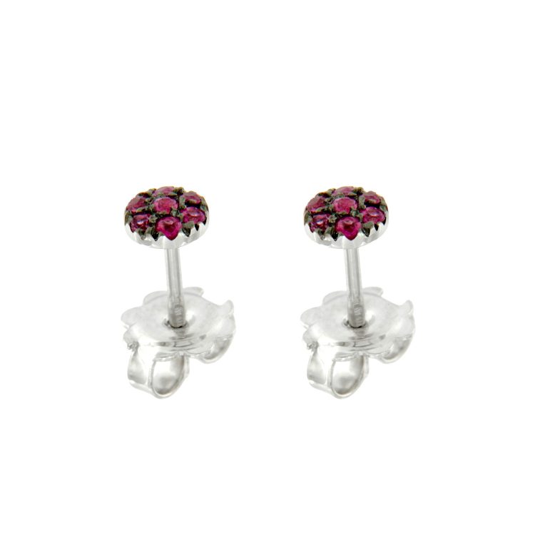 Orecchini oro bianco zaffiri rosa pink sapphires earrings sconto discount