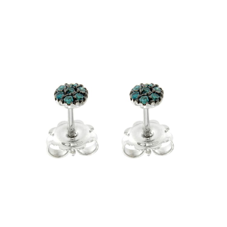 Orecchini oro bianco diamanti blu earrings sconto discount 45307_blue_P1