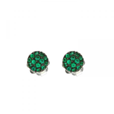 Orecchini oro bianco smeraldi EMERALD earrings sconto discount 45308_sm_G
