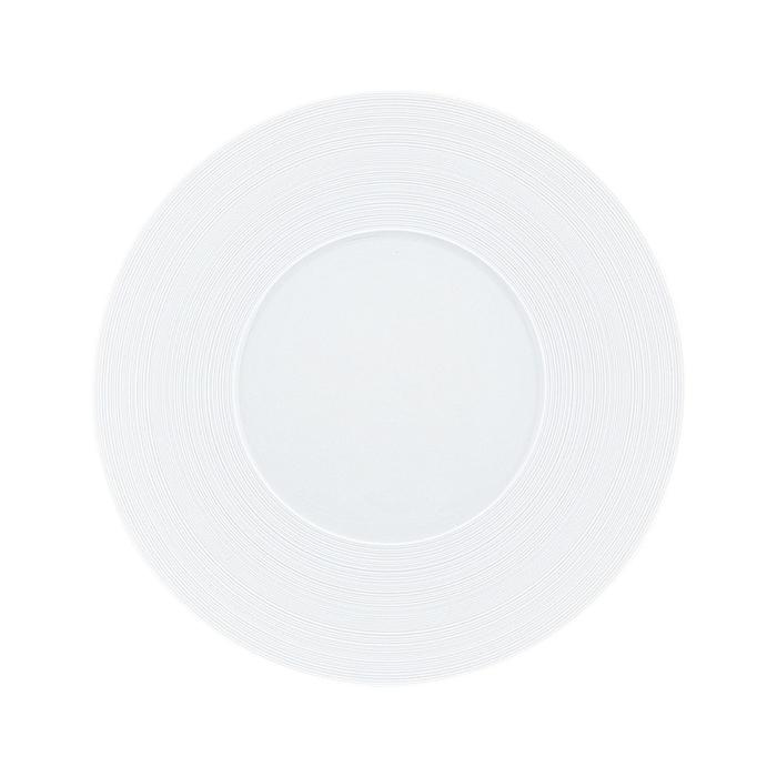 hemisphere jl coquet piatto piano 27 cm (14 cm centro) bianco satinato servi plate