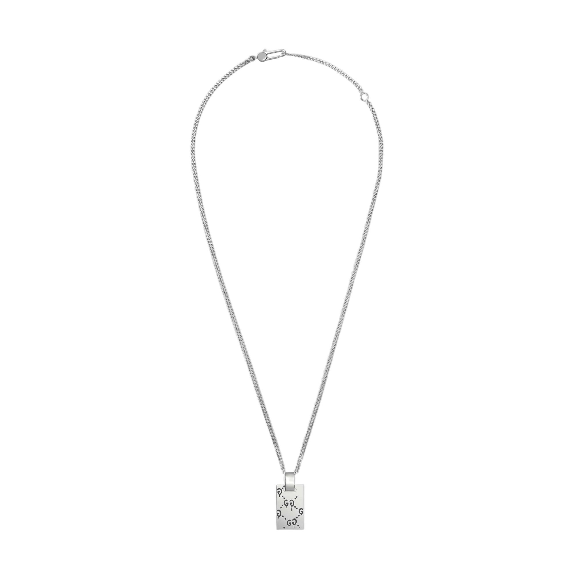 GUCCI GucciGhost skull silver necklace with pendant