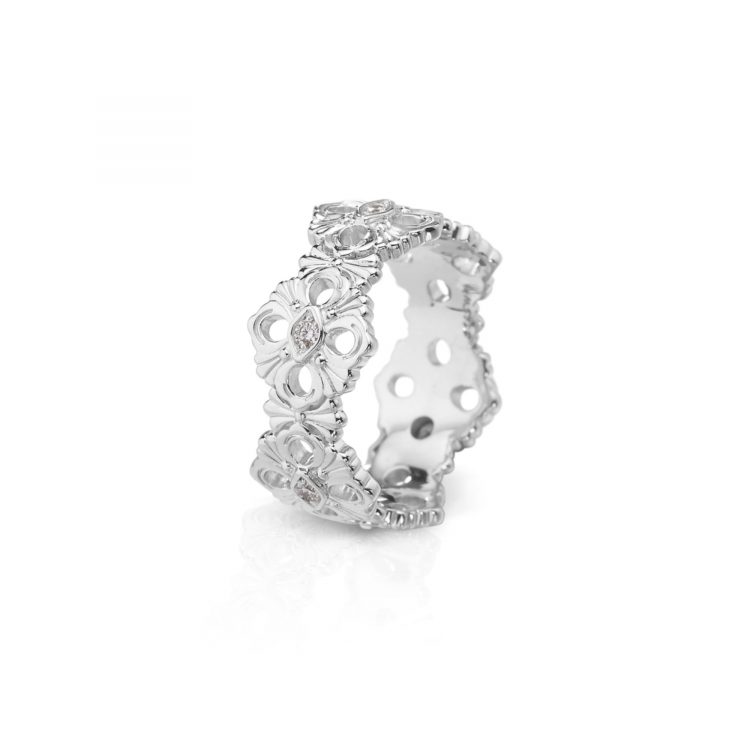 ETE013750 anello eternelle opera buccellati oro bianco diamanti anello ring diamonds sconto discount