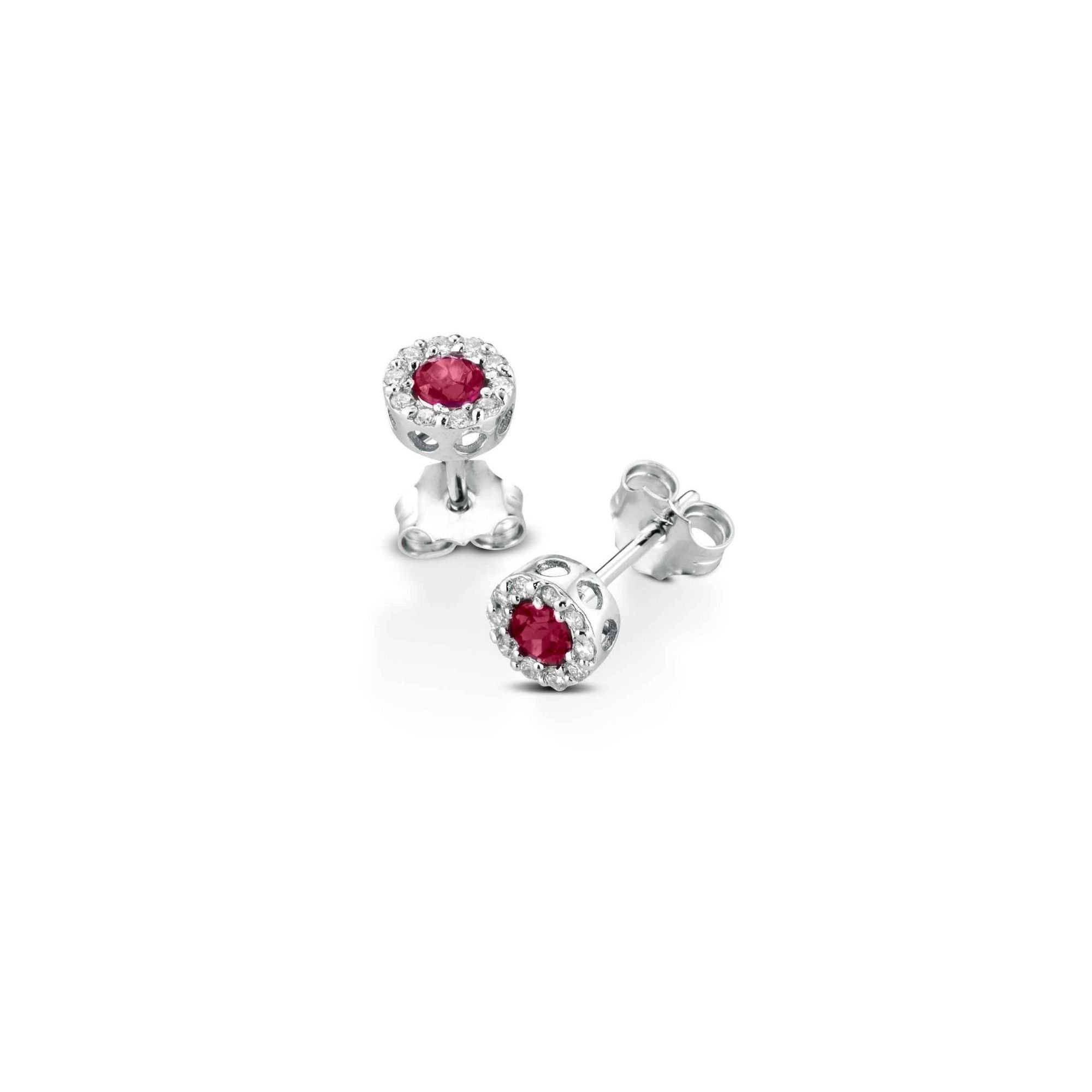 Orecchini al lobo con rubini e diamanti Lobe earrings with rubies and diamonds sconto discount