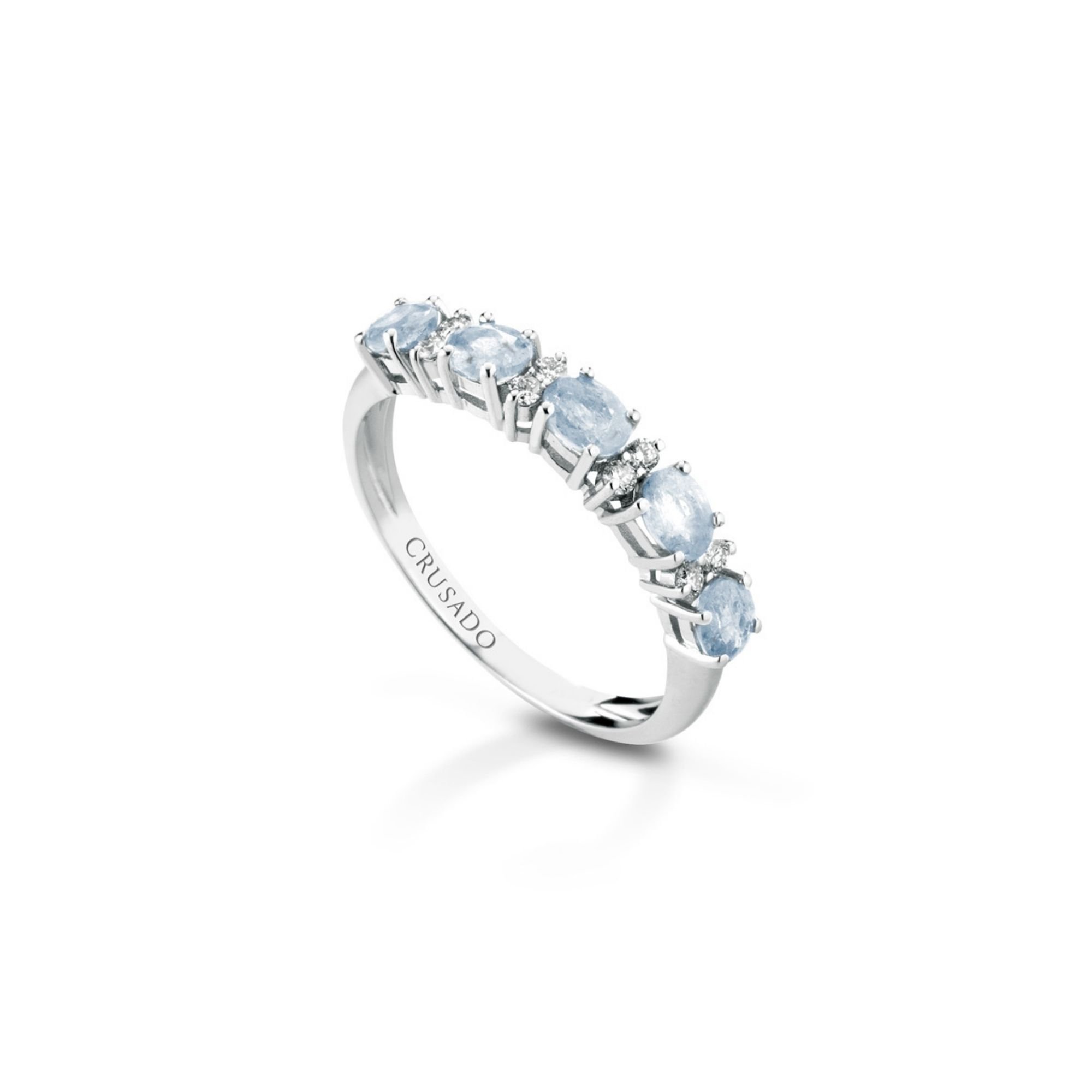 Anello acquamarina e diamanti Aquamarine and diamond ring sconto discount