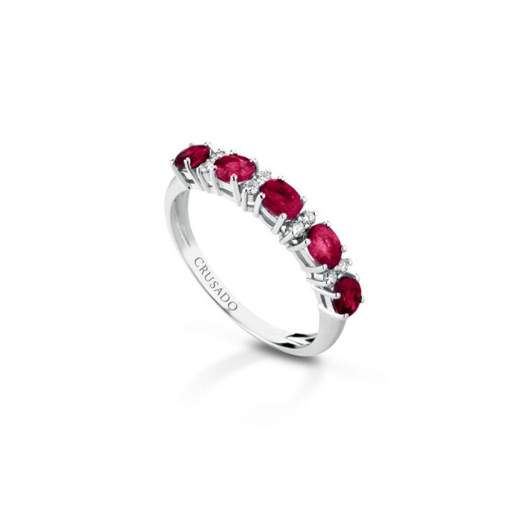 Anello con diamanti e rubini Ring with diamonds and rubies sconto discount 5