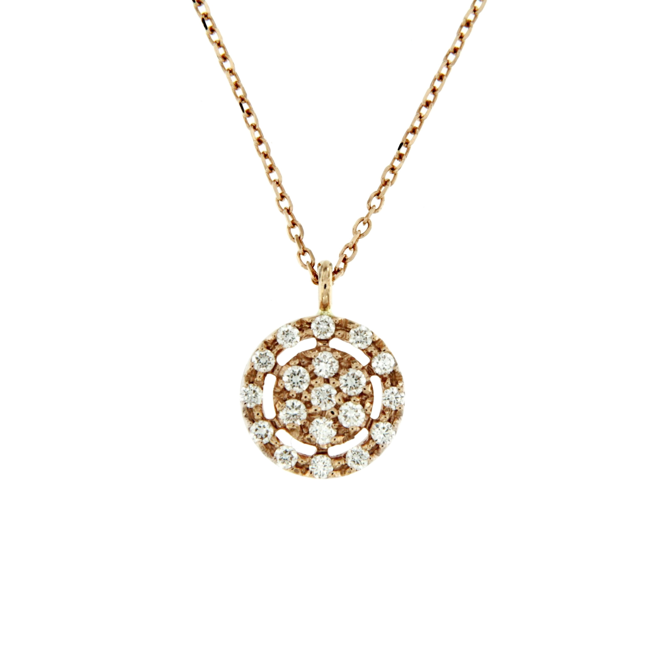 Collana Circles in oro rosa e brillanti necklace in rose gold and diamonds