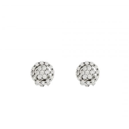 Orecchini Circles in oro bianco e brillanti earrings diamonds sconto discount