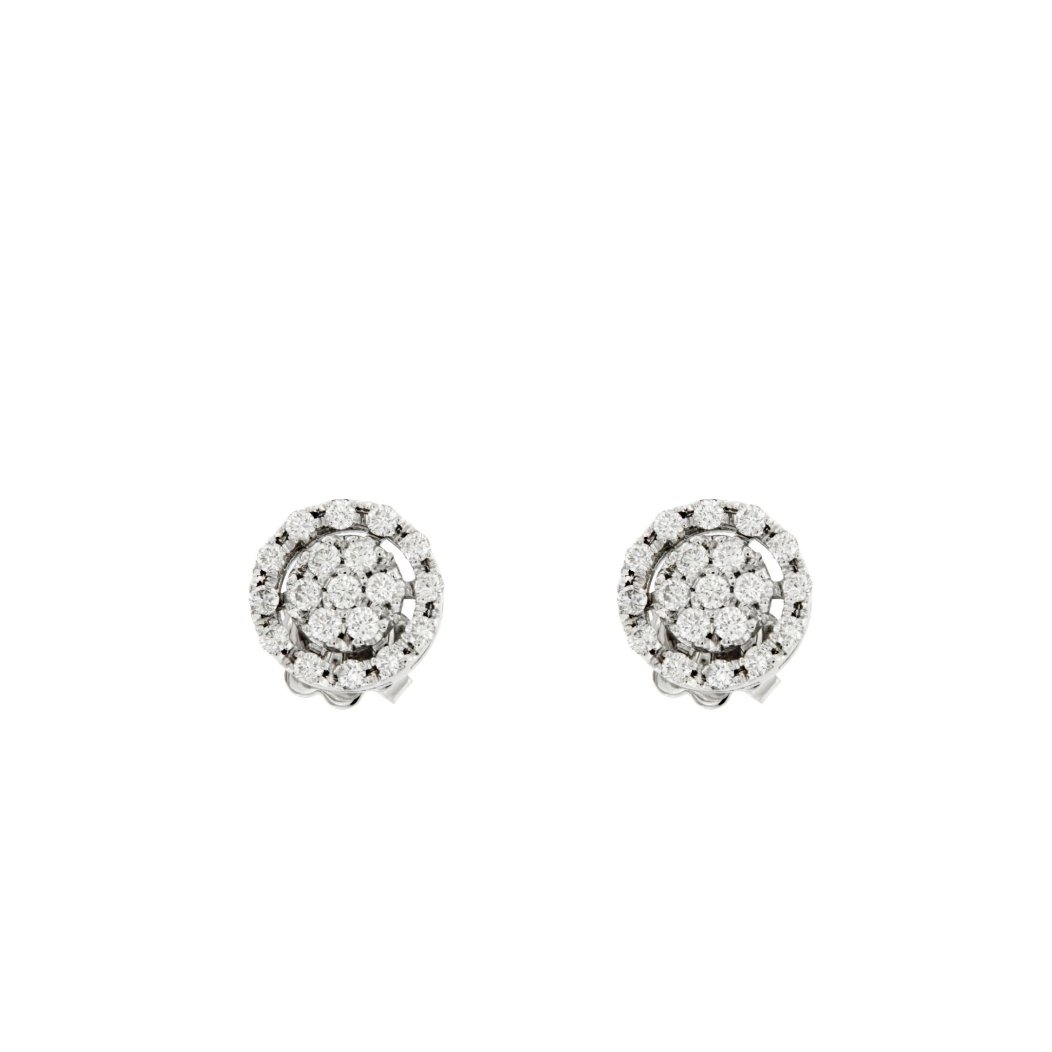 Orecchini Circles in oro bianco e brillanti earrings diamonds sconto discount