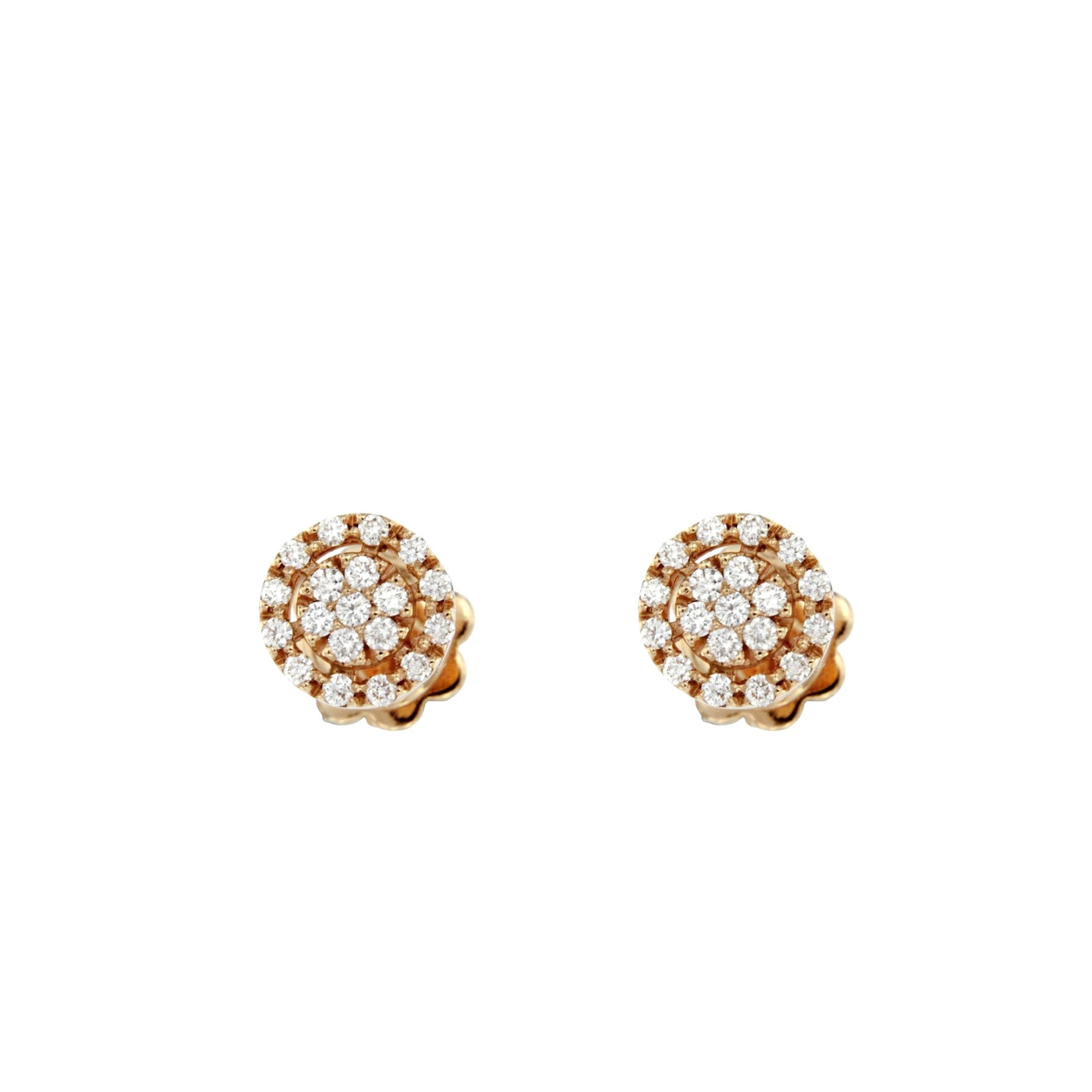 Orecchini Circles in oro rosa e brillanti earrings in rose gold and diamonds sconto discount