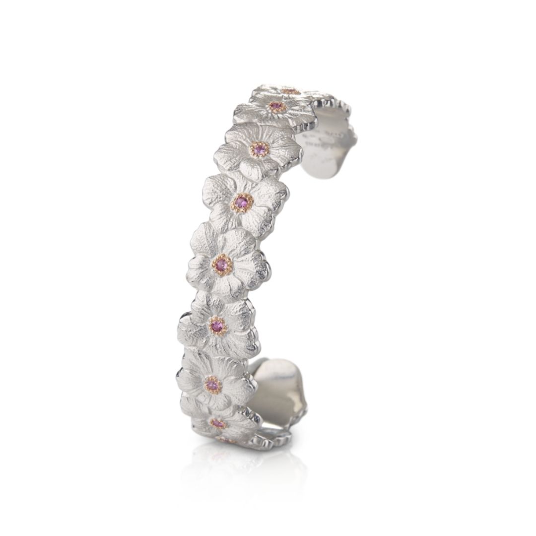 bracciale rigido zaffiri buccellati sapphires bracelet blossom