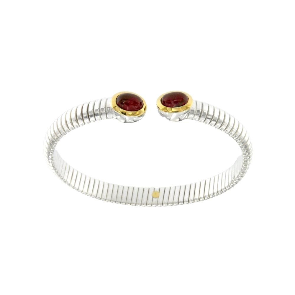 Bracciale Tubogas argento oro corniola bracelet in sterling silver with gold finish and carnelian sconto discount