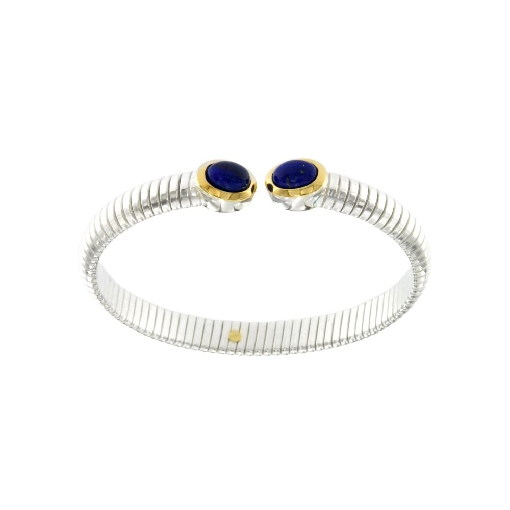 Bracciale Tubogas argento oro lapislazzuli bracelet in sterling silver with gold finish and lazuli SCONTO DISCOUNT