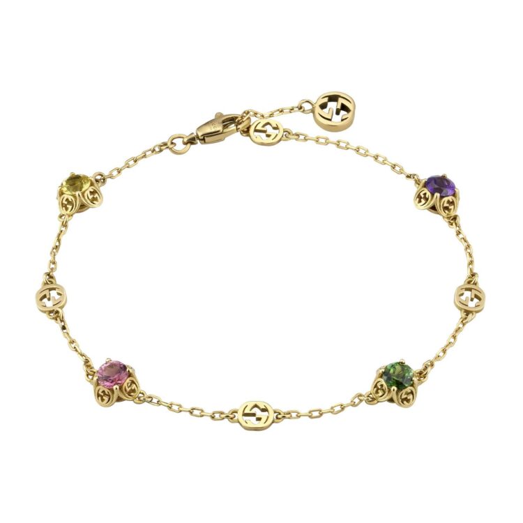 Bracciale Gucci GG con pietre preziose bracelet with precious stones sconto discount